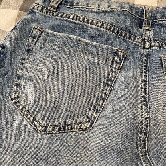 Vanilla Star Distressed Jean Mini Skirt Juniors Size 5 - Picture 7 of 7